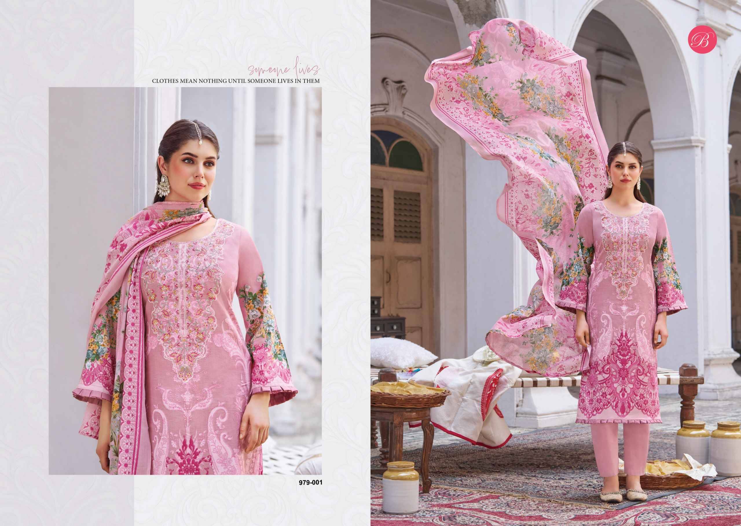 NAIRA VOL-142 By BelliZa DesigNer StuDio Pakistani Stylish Beautiful Colourful Printed & Embroidered Party Wear & Occasional Wear Pure cotton Dresses At Wholesale Price